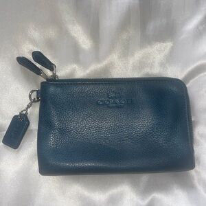 Blue Coach Wristlet